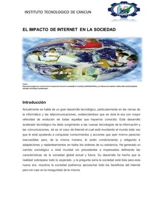 El impacto de internet en la sociedad | DOCX