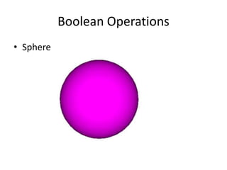 How to do Boolean Operations with Microstation | PPTX