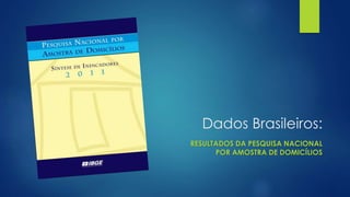 Dados Brasileiros: 
RESULTADOS DA PESQUISA NACIONAL 
POR AMOSTRA DE DOMICÍLIOS 
 