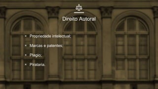 Direito da Empresa
▣ Contratos;
▣ Societário;
▣ Sociedade anônima (CVM e regulamentações);
▣ Valores mobiliários e formato...