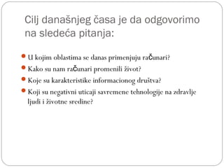 Značaj i primena računarske tehnike | PPT