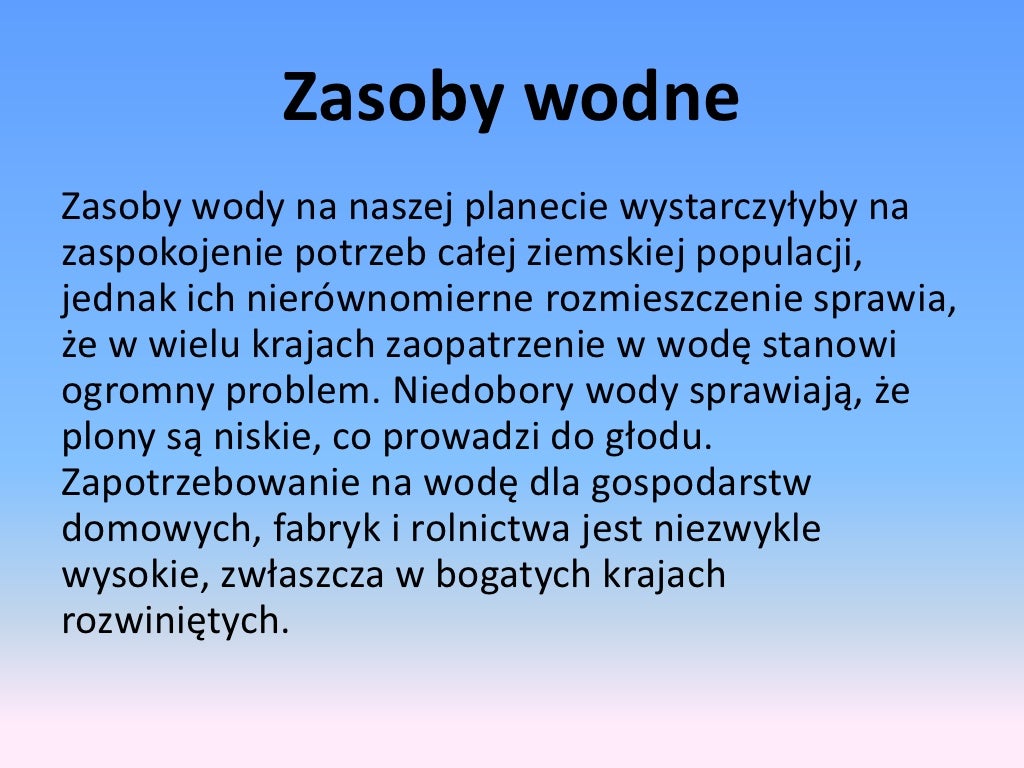 Pozytywne Znaczenie Owadów Dla Człowieka Znaczenie wody w życiu człowieka