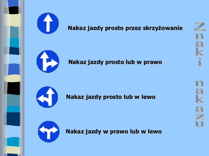Droga Jednokierunkowa Nakaz Jazdy Prosto Bezpieczeństwo na drodze - znaki drogowe
