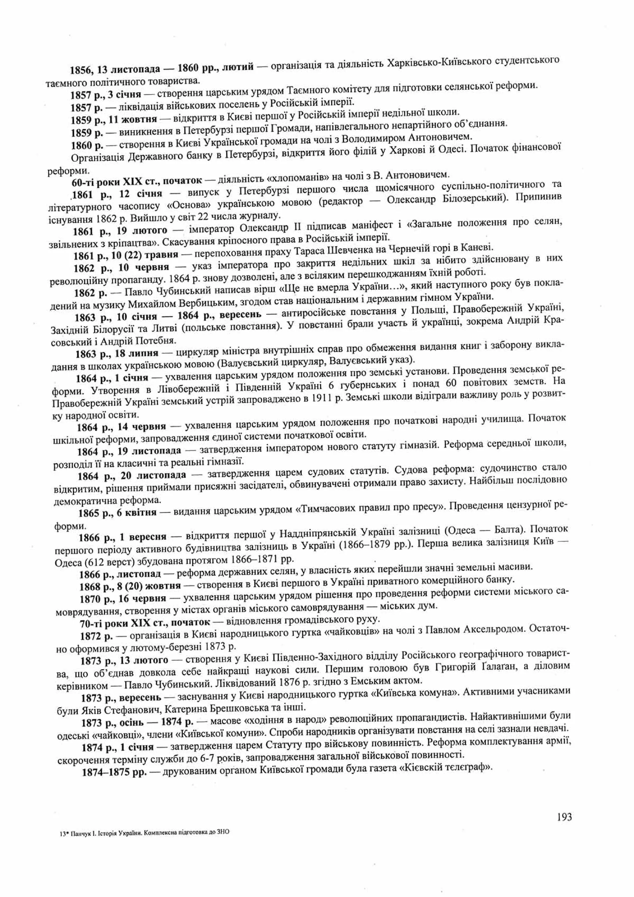 Панчук І. Історія України : комплексна підготовка до зовнішнього незалежного оцінювання / І. Панчук. — Тернопіль : Підручники і посібники, 201
