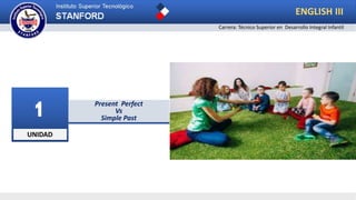 UNIDAD
1 Present Perfect
Vs
Simple Past
ENGLISH III
Carrera: Técnico Superior en Desarrollo Integral Infantil
 