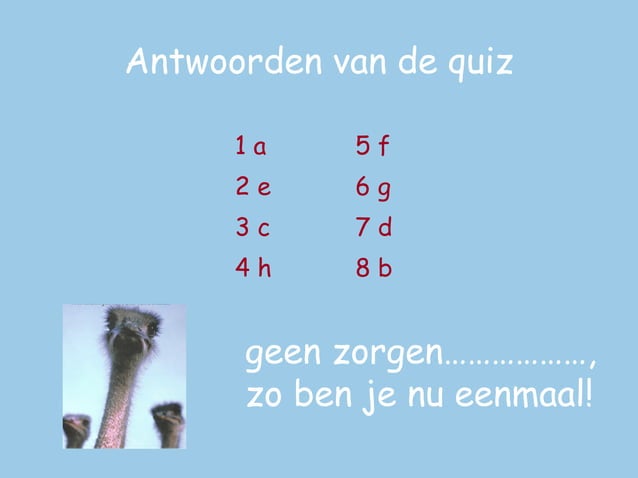 Zo ben ik nu eenmaal! | PPT