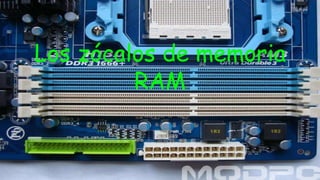 Los zócalos de memoria
RAM
 