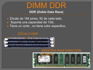 Es siempre de color negro el zócalo, con 2 cortes ZÓCALO SDRMEMORIA RAM DIMM-SDR-SDRAM