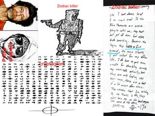 Zodiac killer   Zodiac letter
suspect
Prime




          cryptogram
 