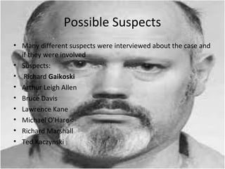 David Faraday crime scene




Blood stains
 