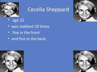 Bibliography
• Voigt, Ted. "Zodiac Killer | Zodiac Killer Police
  Reports | Zodiac Murders | California Serial
  Murder." Zodiac Killer | Zodiac Killer Police
  Reports | Zodiac Murders | California Serial
  Murder. Tom Voight, 15 May 2012. Web. 15
  Sept. 2012.
  <http://www.zodiackiller.com/index.htm>.
• Wark, Jake. "The Zodiac Killer." / Zodiac
  Murders. Tru Tv, n.d. Web. 3 Sept. 2012.
  http://www.trutv.com/library/crime/serial_kil
  lers/notorious/zodiac/river_1.html.
 