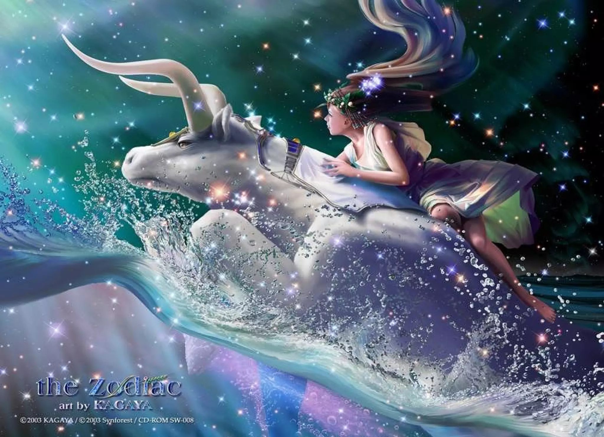 真作】KAGAYA カガヤ「the Zodiac ヴァーゴ 乙女座」12星座シリーズ 額