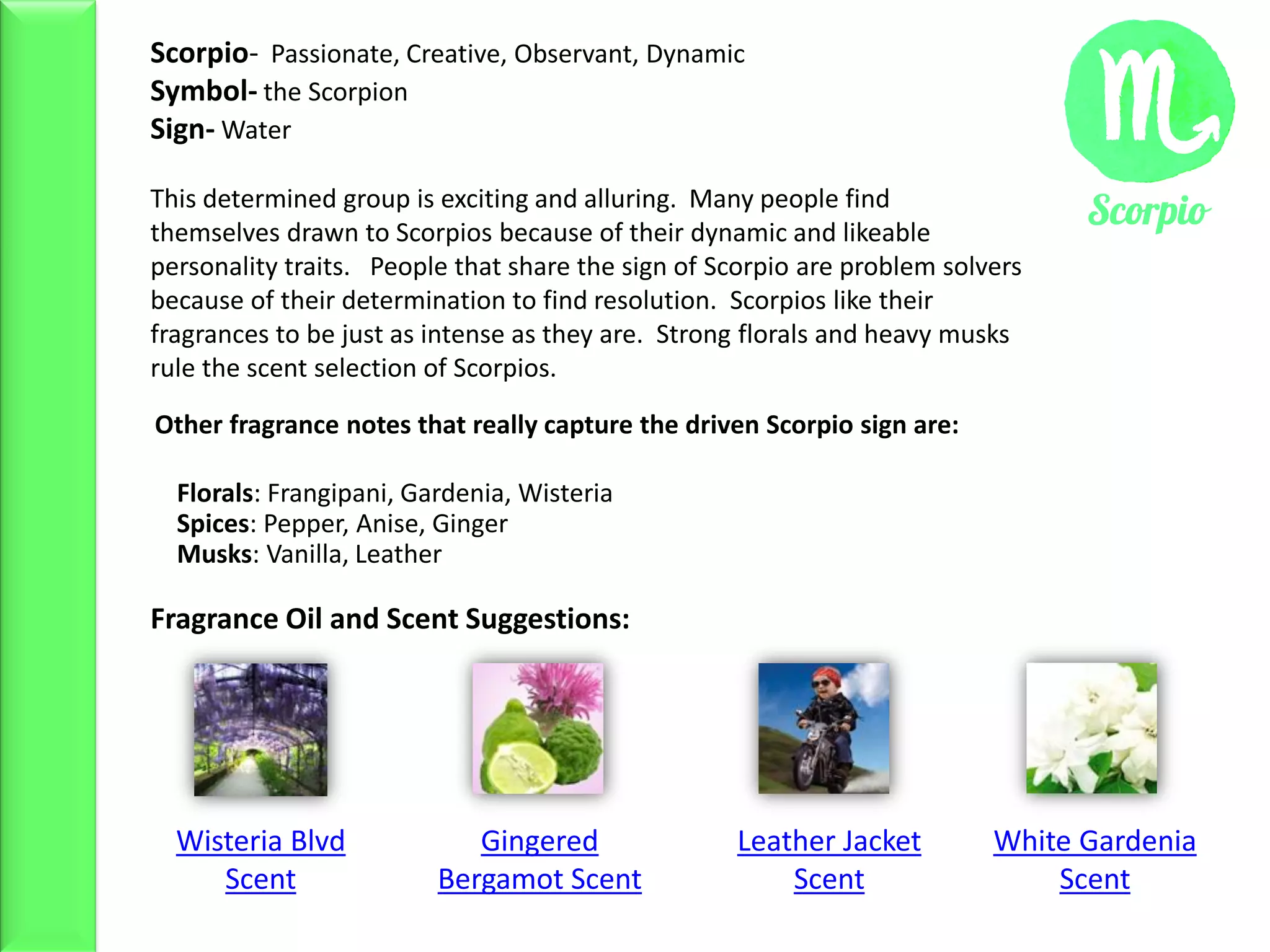 Zodiac sign scents PPT