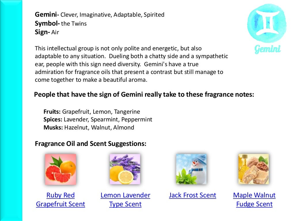 Zodiac signs scents