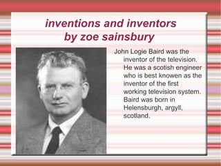 inventions and inventors by zoe sainsbury  ,[object Object]