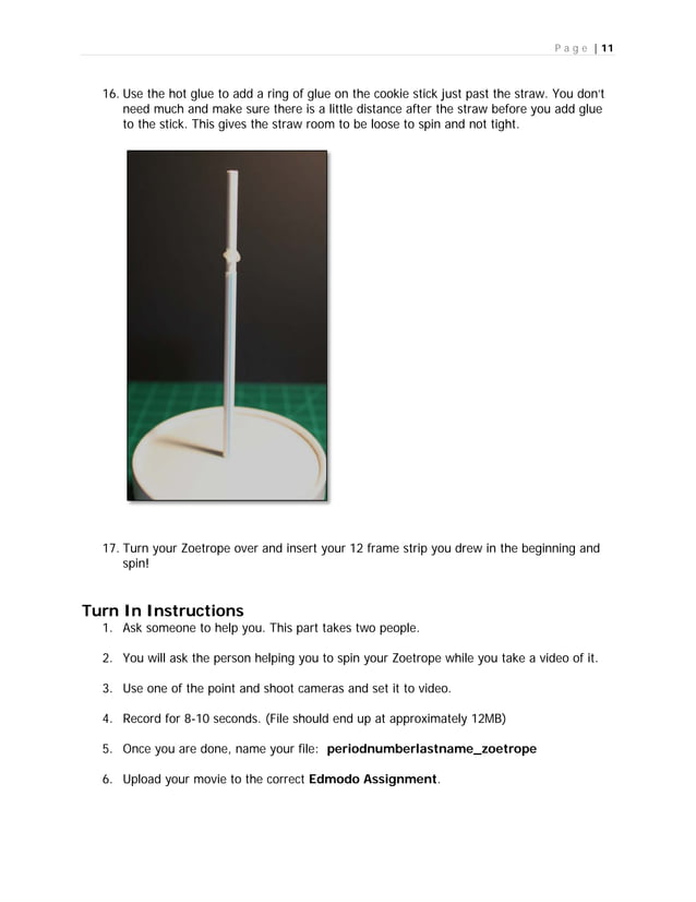 Zoetrope Instructions