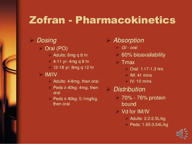 zofran dosing for nausea iv