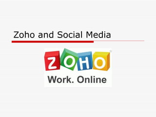 Zoho and Social Media 