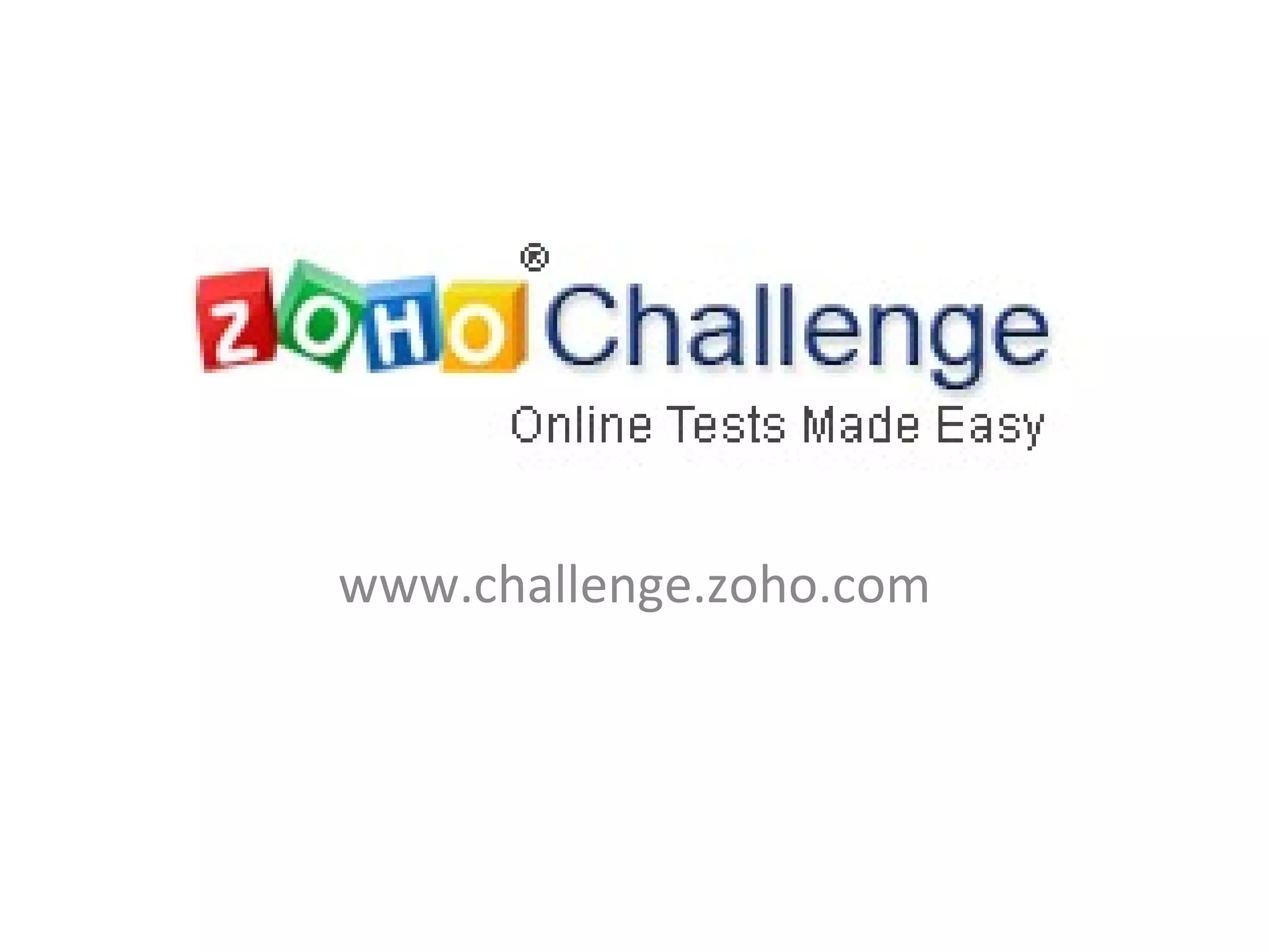 www.challenge.zoho.com 