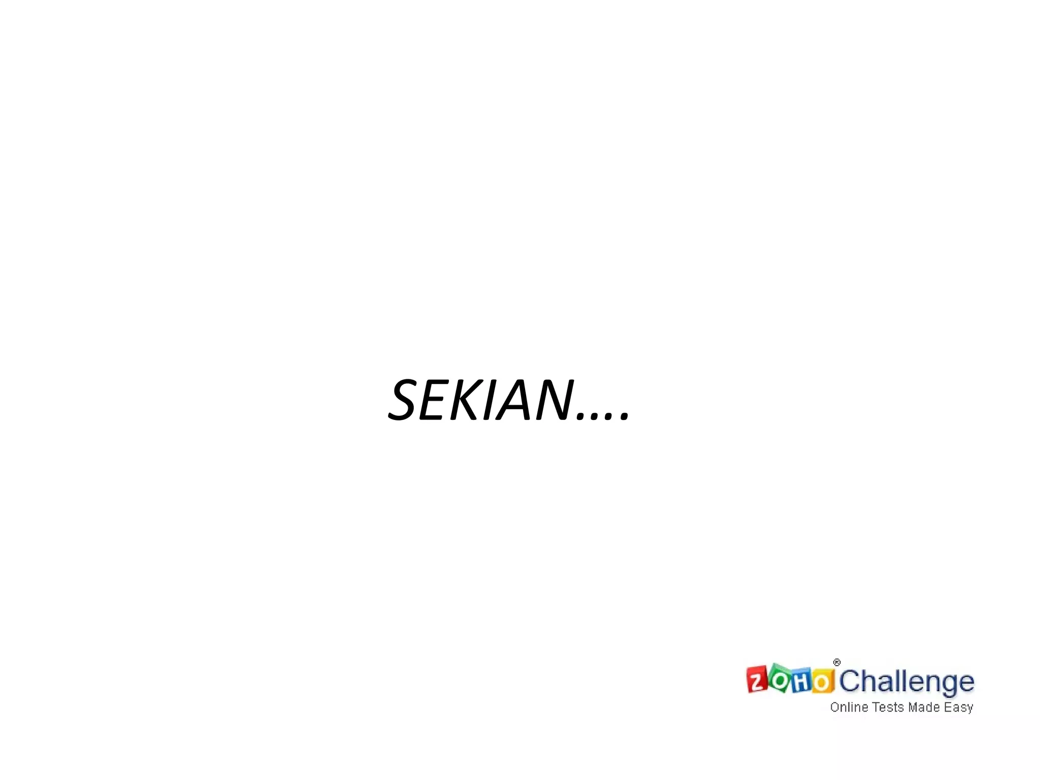 SEKIAN…. 