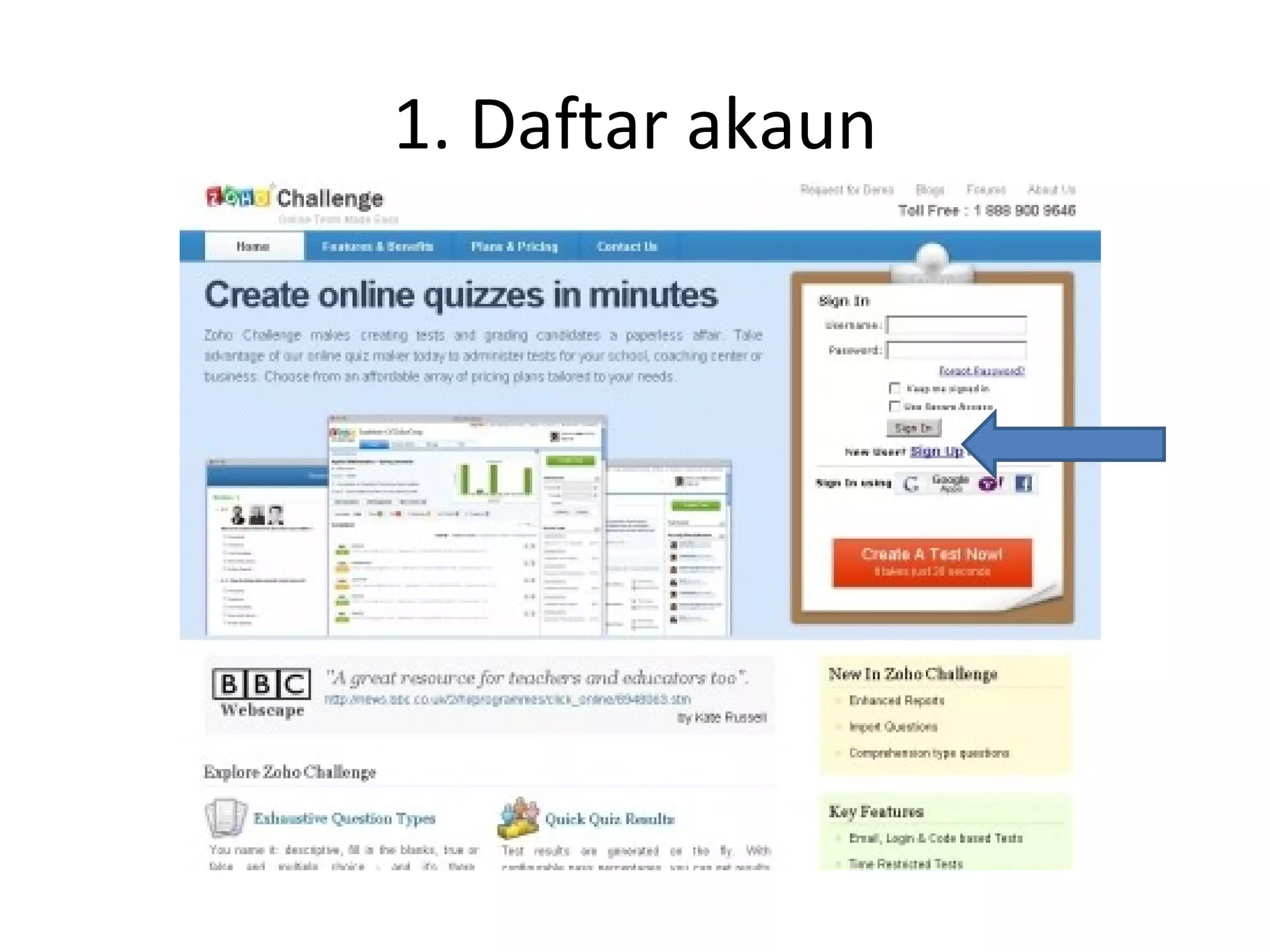 1. Daftar akaun 