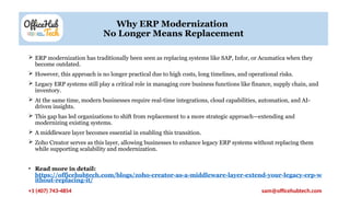 Zoho Creator as a Middleware Layer Extend Your Legacy ERP Without ...