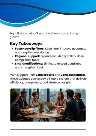 Zoho Payroll August 2025: Update Faster Payslip Filters, Regional ...