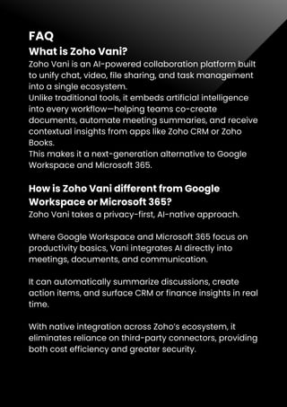 Vani El Ribal Zoho Vani AI-Powered Collaboration Platform to Rival Google Workspace ...