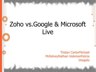 Tristan CarterMichael McKelveyNathan ViekmanFelicia Voegele Zoho vs.Google & Microsoft Live 