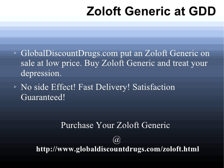 Cost Of Zoloft Generic