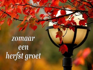 zomaar  een herfst groet 