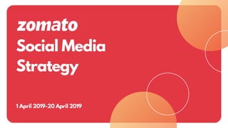 Social Media
Strategy
1 April 2019-20 April 2019
 