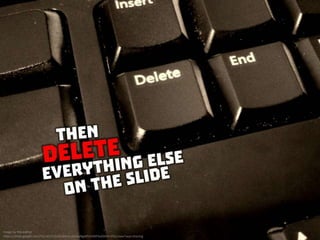 Then delete everything else on the slide
 