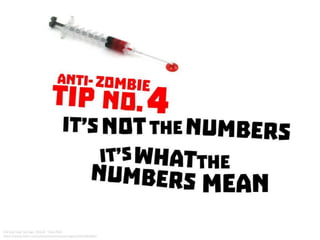Anti Zombie Tip No. 4: It’s not the numbers. It’s what the numbers mean
 
