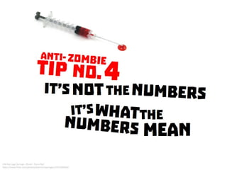 Anti Zombie Tip No. 4: It’s not the numbers. It’s what the numbers mean
 