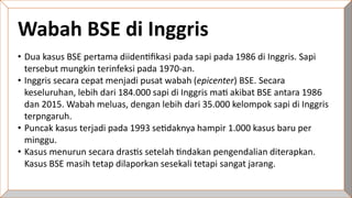 Status Bovine Spongiform Encephalopathy (BSE) Negara Inggris: Pemahaman ...
