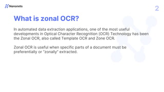 What is Zonal OCR? | PPT | Free Download