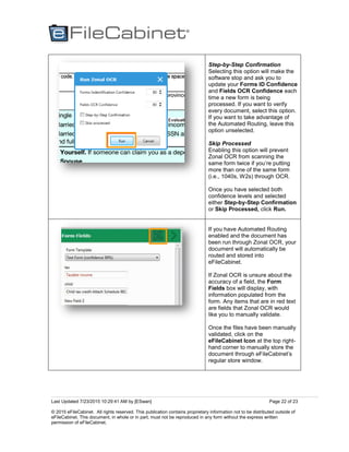 Zonal OCR User Guide | PDF