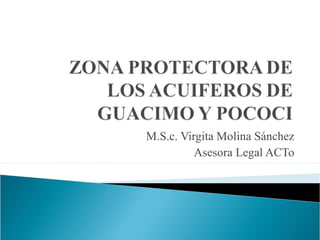 M.S.c. Virgita Molina Sánchez
Asesora Legal ACTo
 