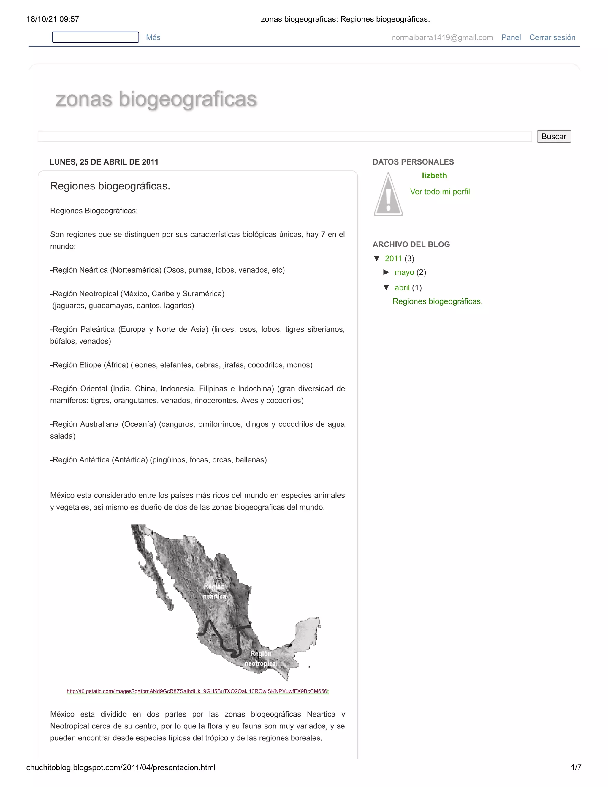 Zonas biogeograficas regiones biogeográficas | PDF