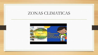 ZONAS CLIMATICAS
 