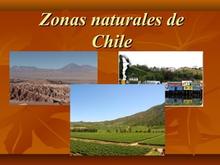 Zonas naturales deZonas naturales de
ChileChile
 