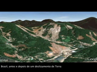 Brasil, antes e depois de um deslizamento de Terra
 