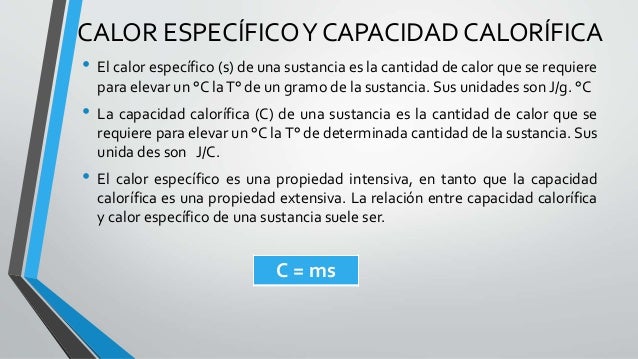 Calor especifico y calorimetria