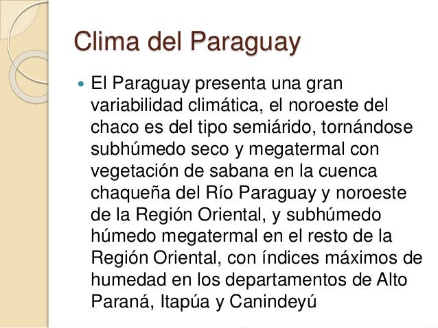 Zonas ecológicas del paraguay