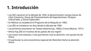 Zonas económicas especiales en el área de influencia del puerto de ...
