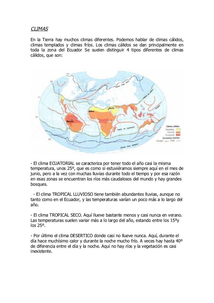Zonas termicas de la tierra