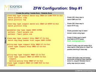ZFW Configuration: Step #1 (c) 2009 MicronicsTraining.com 