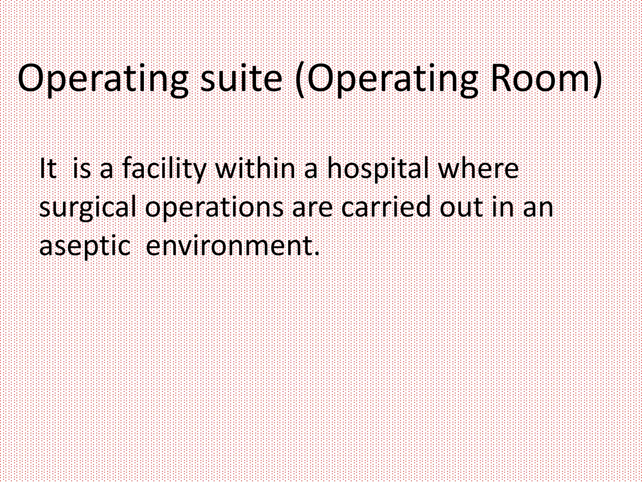 Zone in operation theater | PPTX