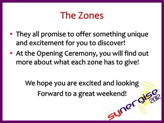 Zone presentations synergise 2 activities
